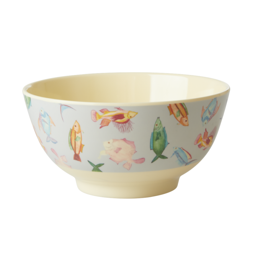 Fish Print Melamine Bowl Rice DK